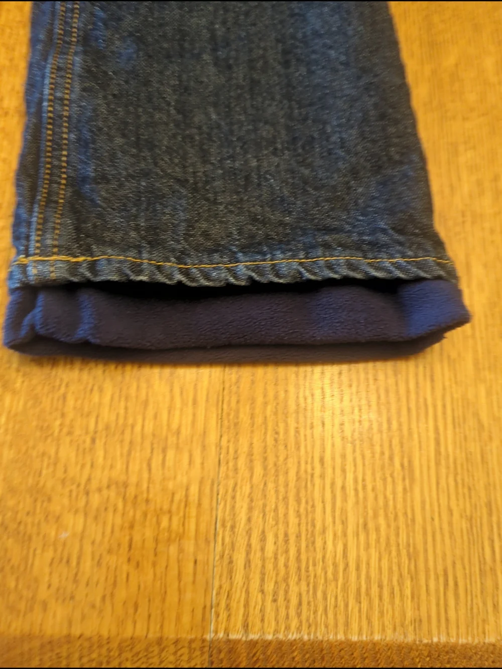 OshKosh B'Gosh │ Boys │Fleece-Lined Jeans │ Size 8 │Dark Blue Jean / Navy Fleece